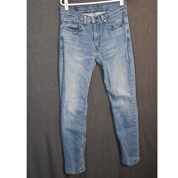 Levi's Men's 32x34 514 Straight Leg Distressed Denim Blue Jeans Rodeo Slim Fit - Picture 1 of 11